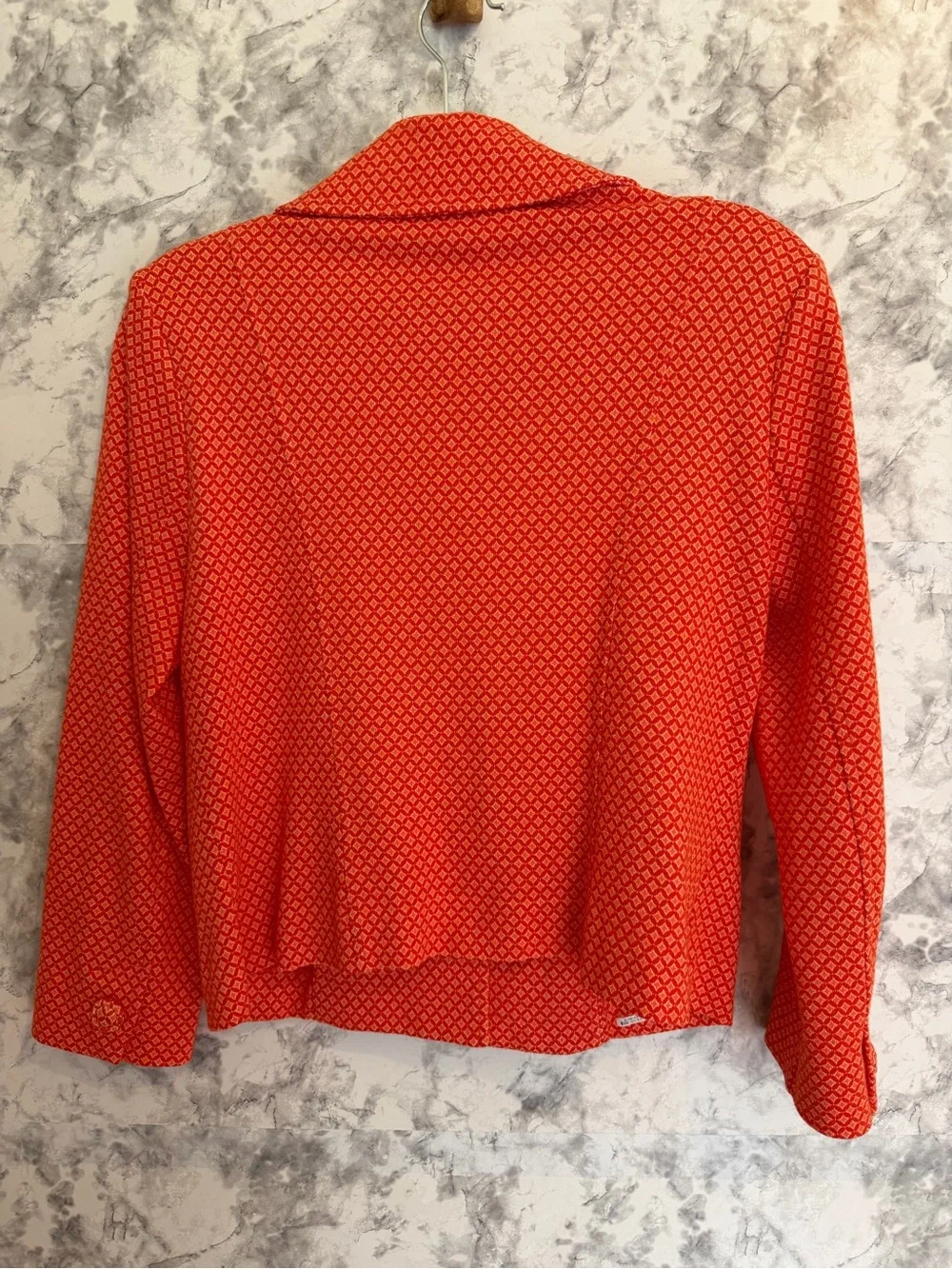 CAbi Orange Patterned  Women's Jacket/Blazer